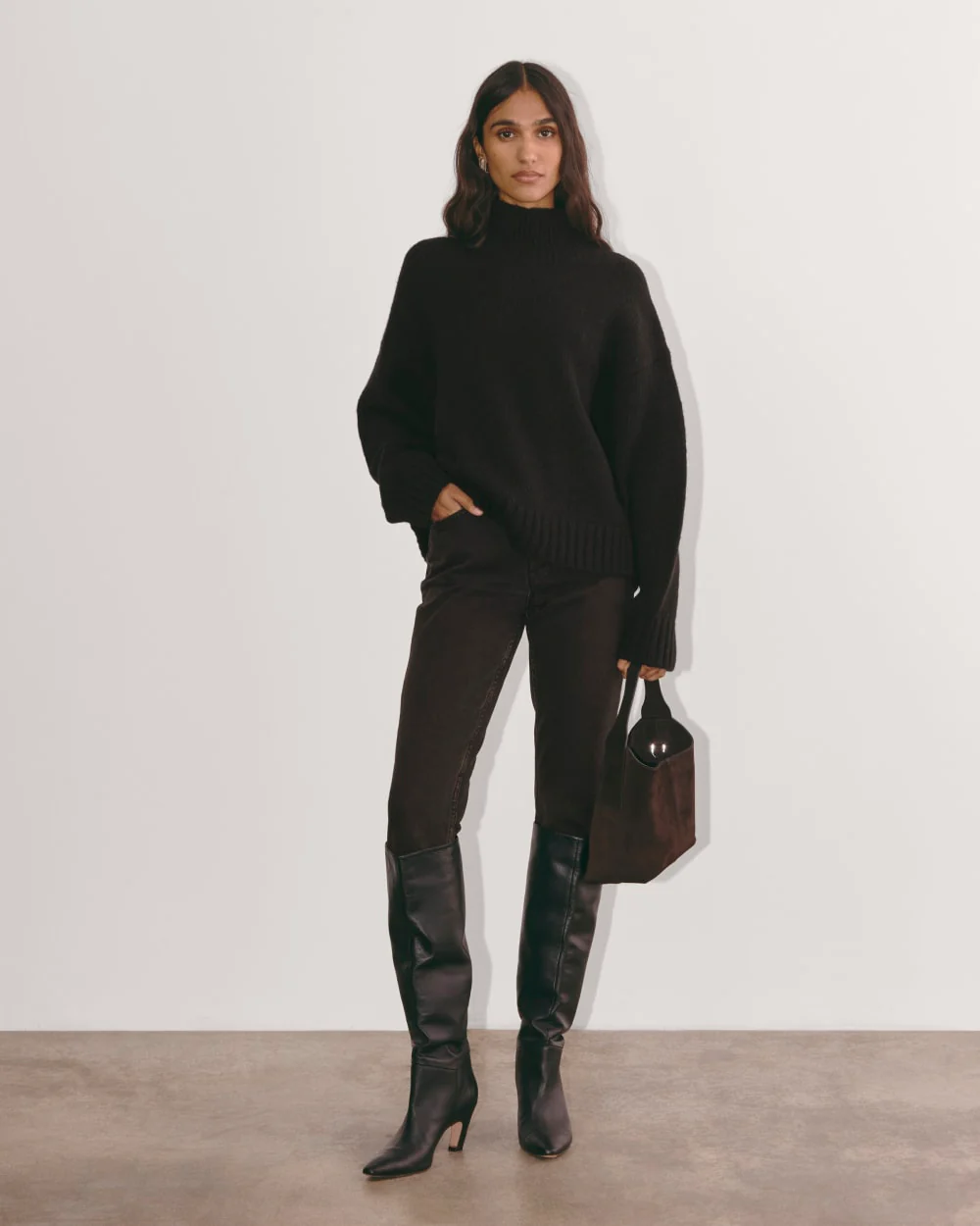 The Cloud Oversized Turtleneck | Black - Image 4
