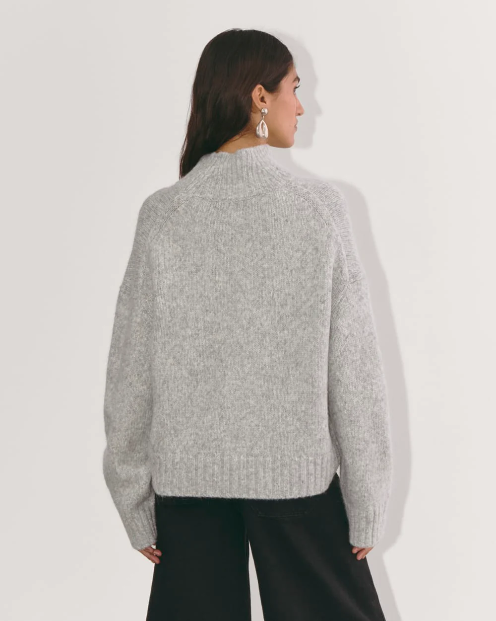 The Cloud Oversized Turtleneck | Heather Grey - Image 5