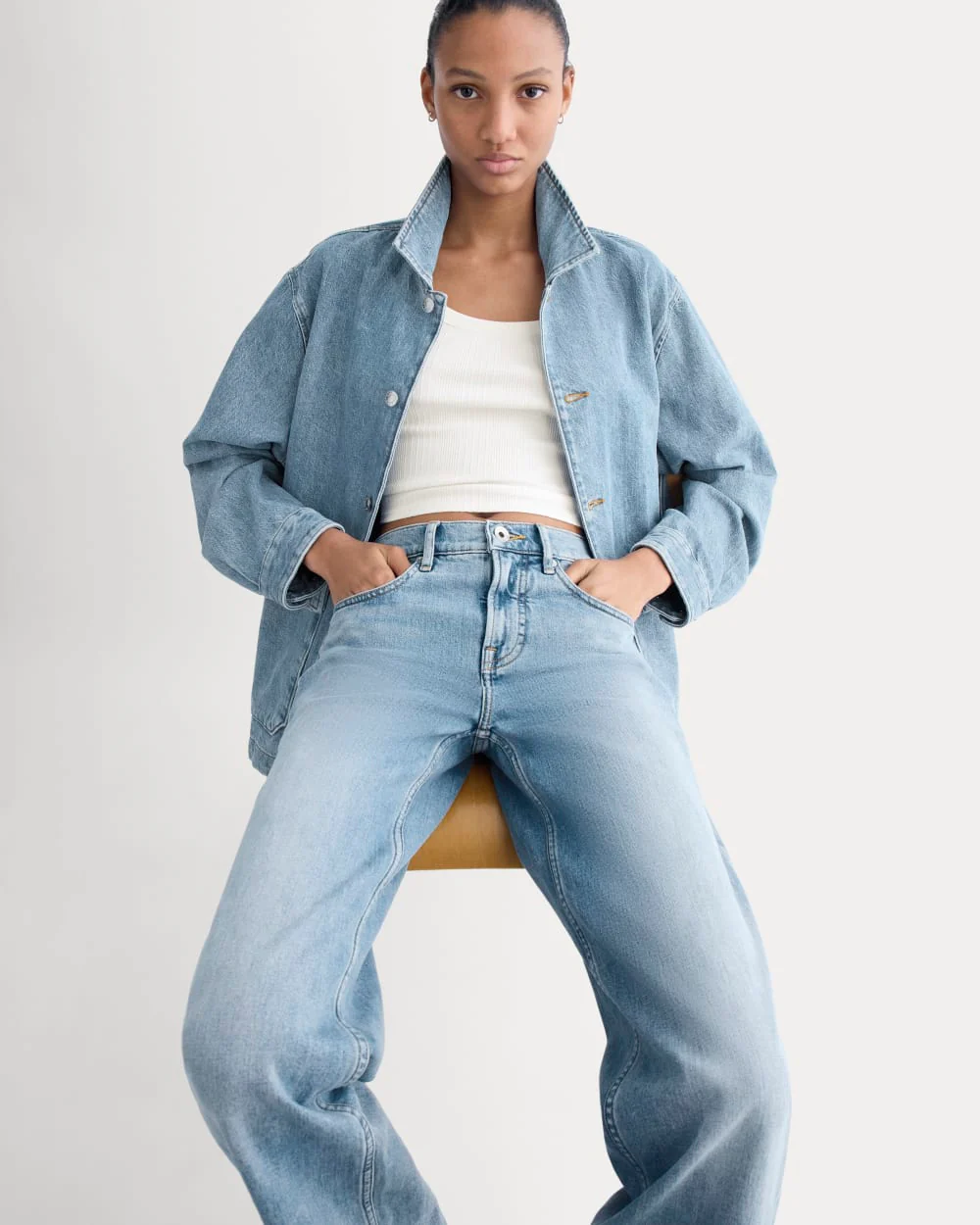 The Column Jean | Vintage Light Indigo | 33" Inseam - Image 6