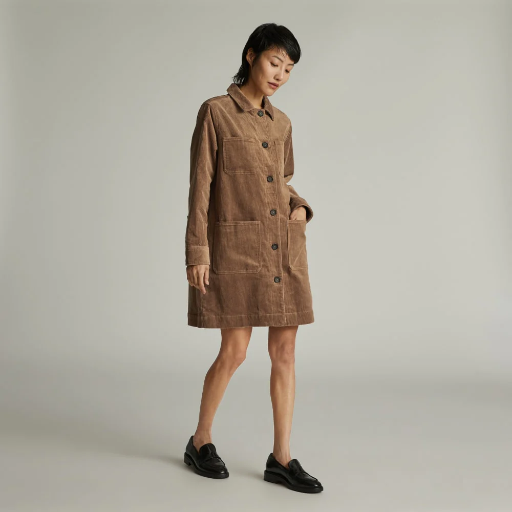 The Corduroy Long Shirt Jacket | Toasted Coconut - Image 3