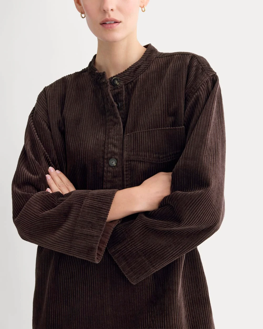 The Corduroy Mini Dress | Dark Chocolate - Image 3