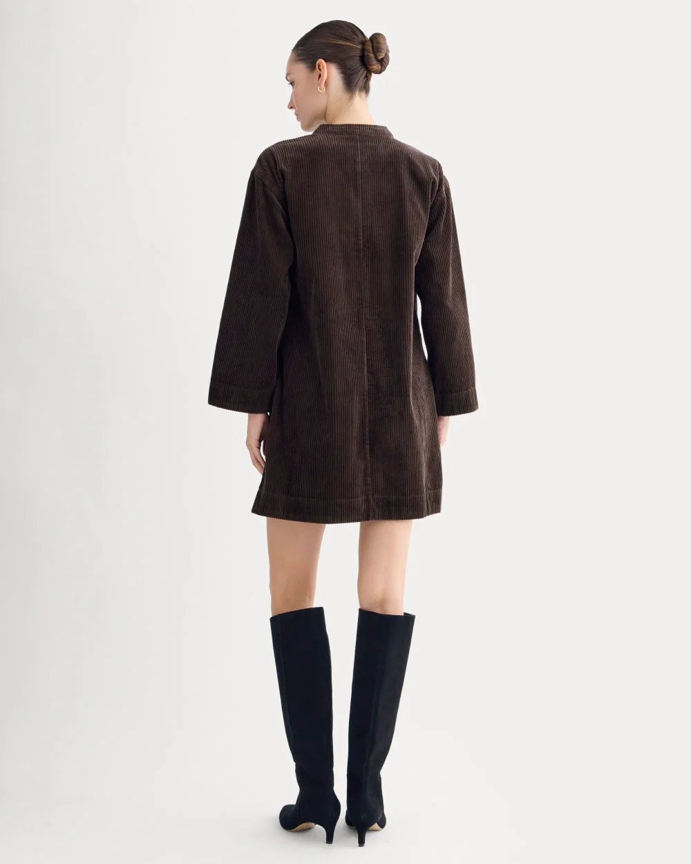 The Corduroy Mini Dress | Dark Chocolate - Image 4
