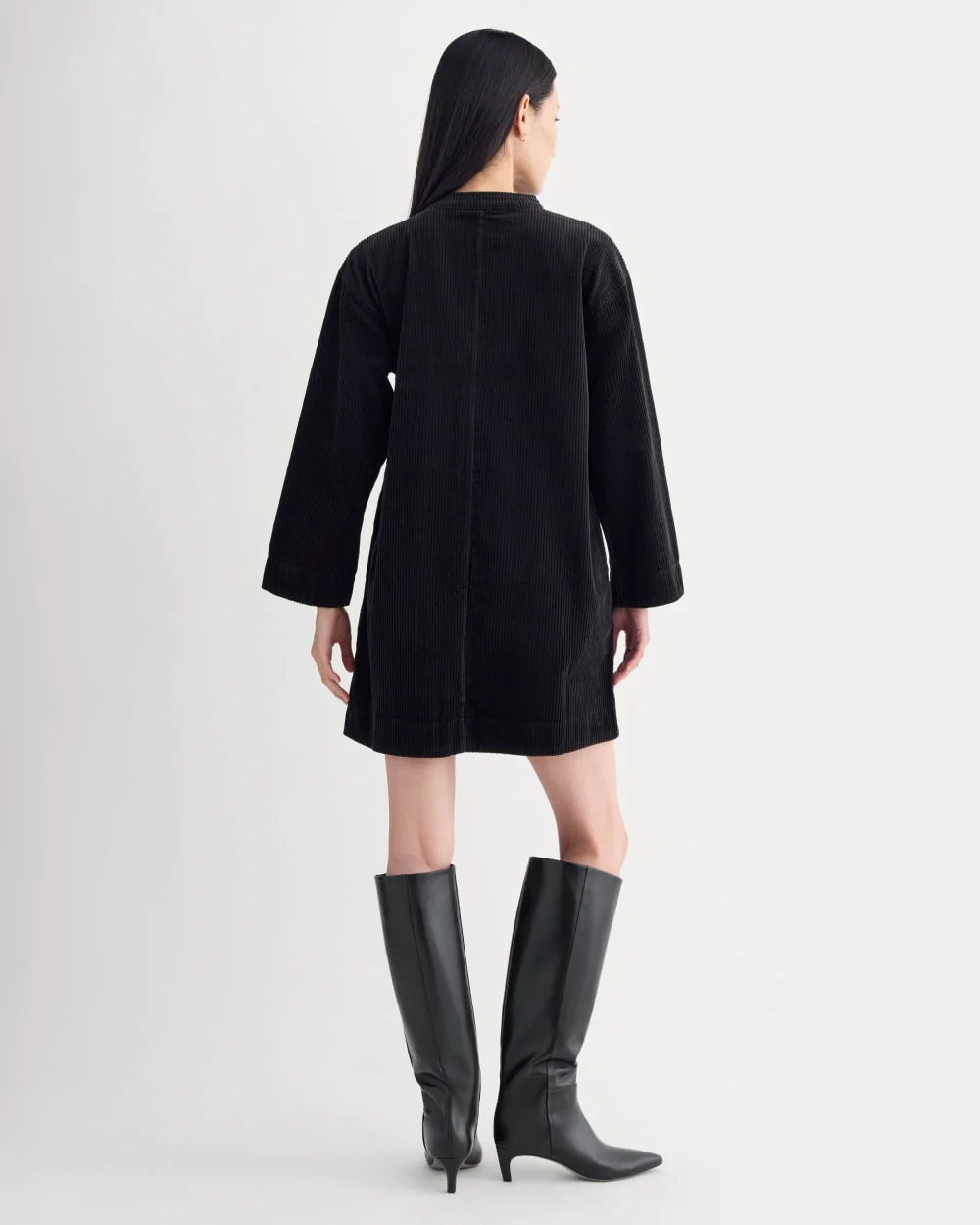 The Corduroy Mini Dress | Black - Image 4