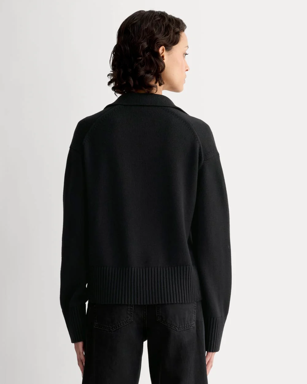 The Boxy Polo in Everyday Cotton | Black - Image 5