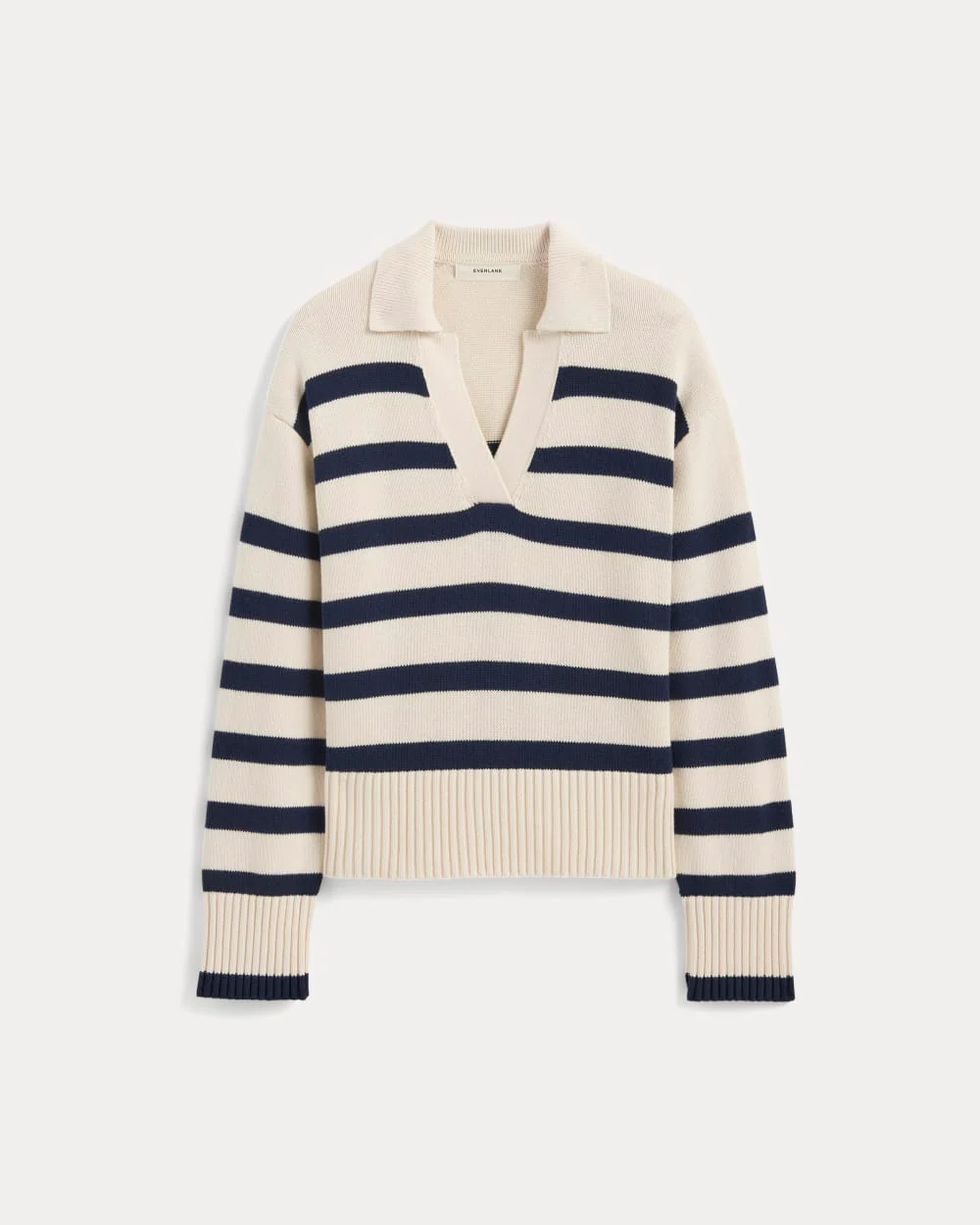 The Boxy Polo in Everyday Cotton | Canvas / Navy - Image 2