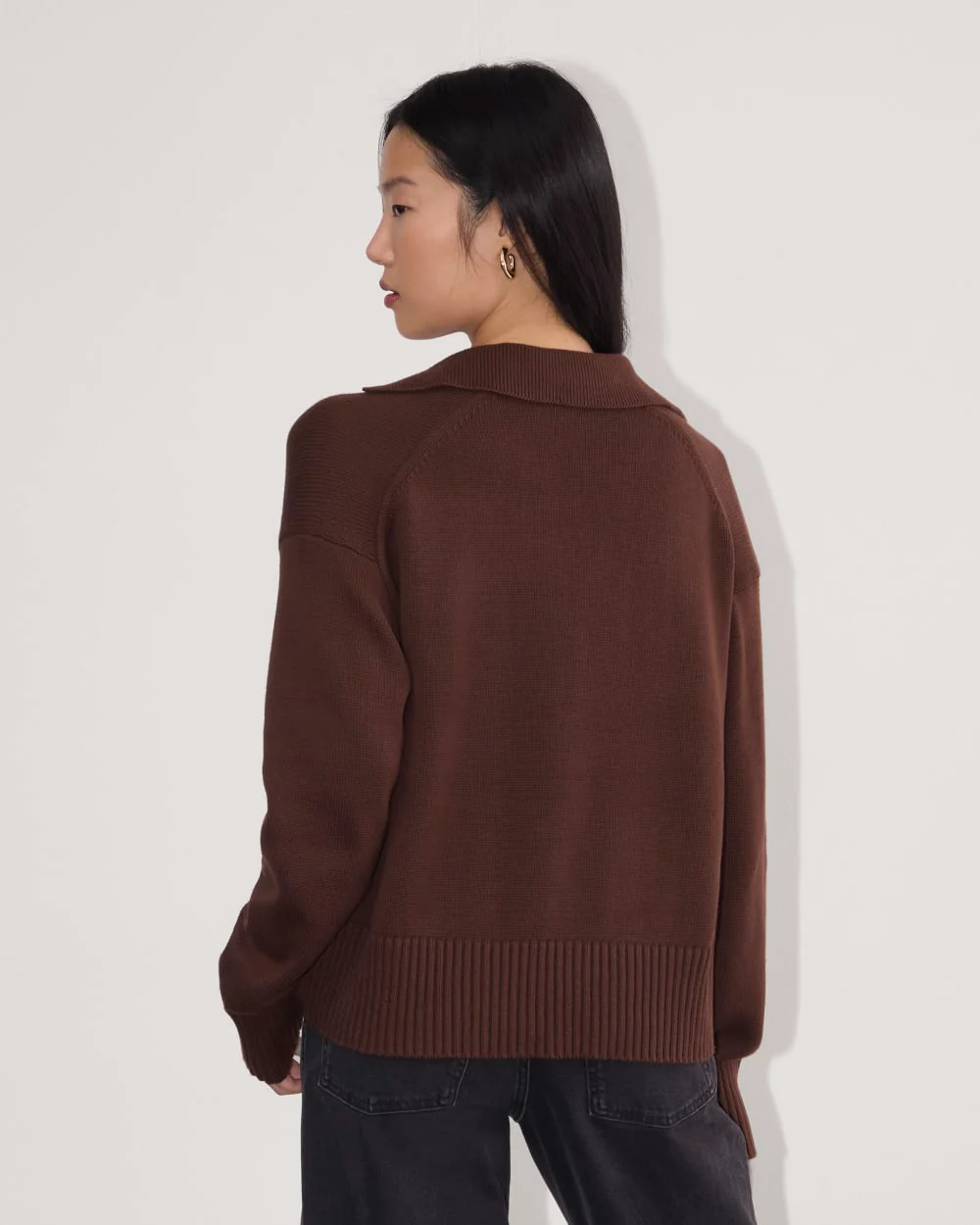 The Boxy Polo in Everyday Cotton | Dark Mahogany - Image 5