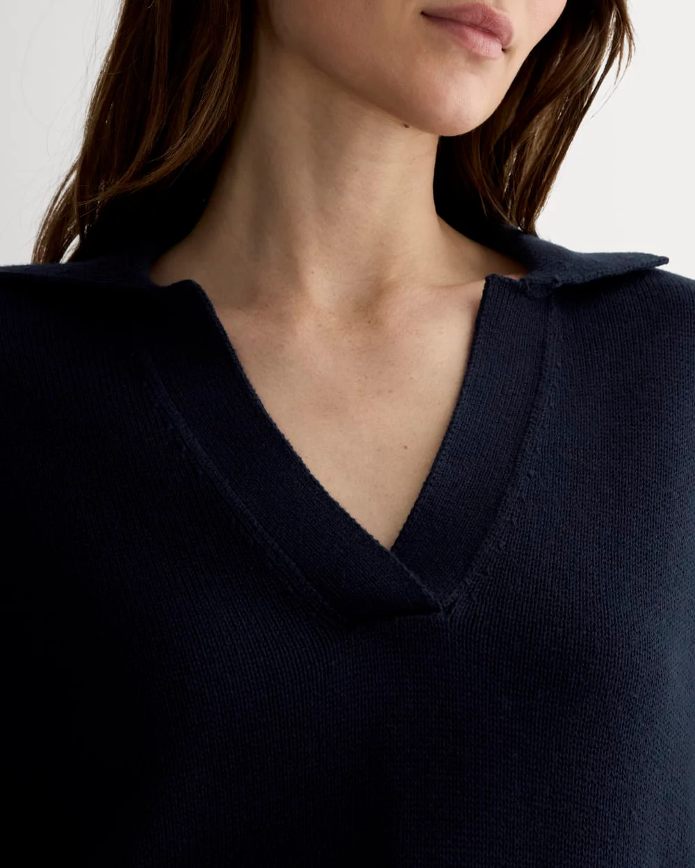 The Boxy Polo in Everyday Cotton | Navy - Image 4