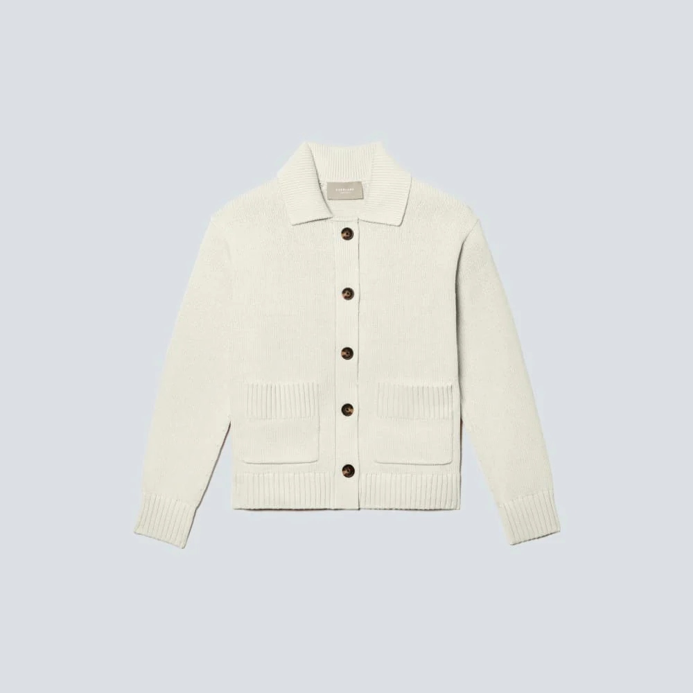 The Cotton Chore Sweater Jacket | Canvas - Image 2