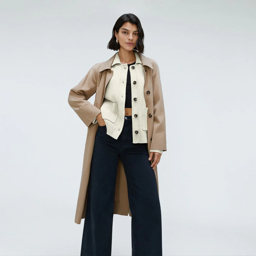 The Cotton Chore Sweater Jacket | Canvas - Image 5