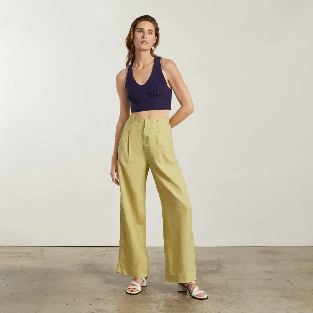 The Cross-Back Cropped Sweater Top | Midnight Blue - Image 4