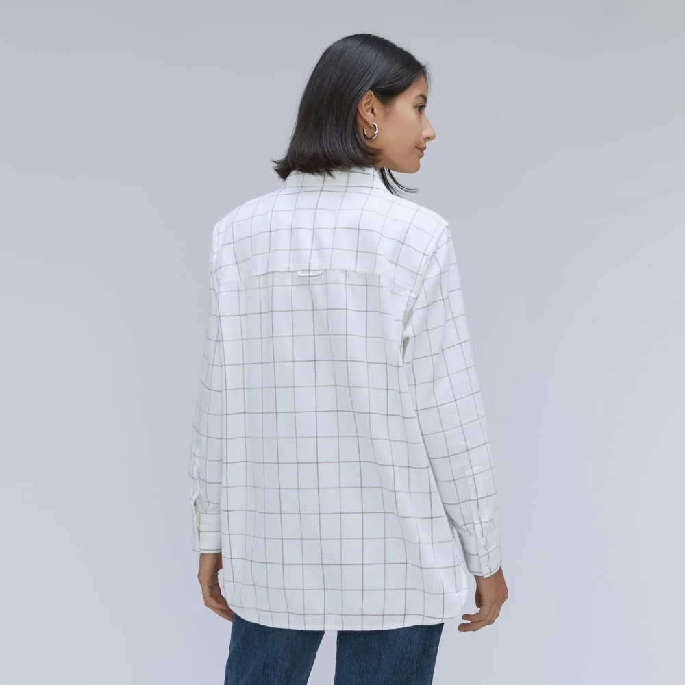 The Classic Cotton Flannel Shirt | Canvas Tan Plaid - Image 3