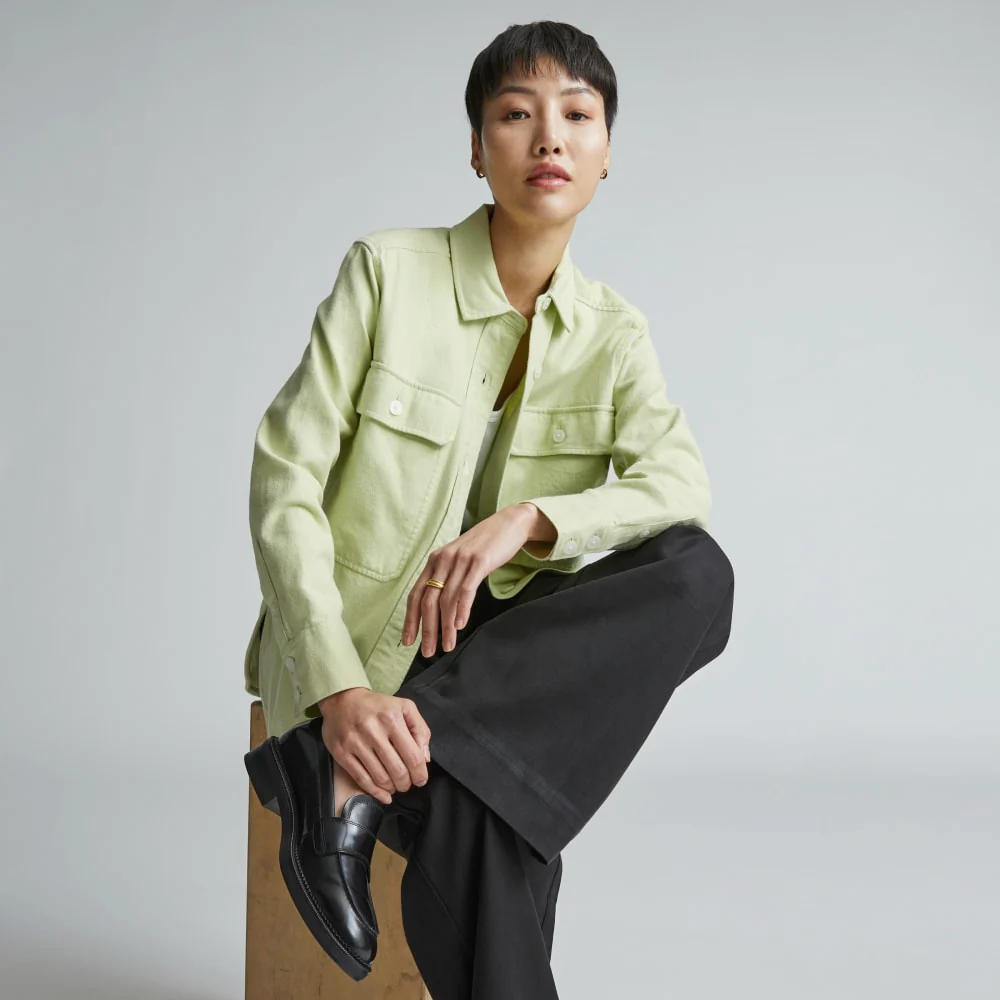 The Classic Cotton Flannel Shirt | Seafoam Green - Image 6