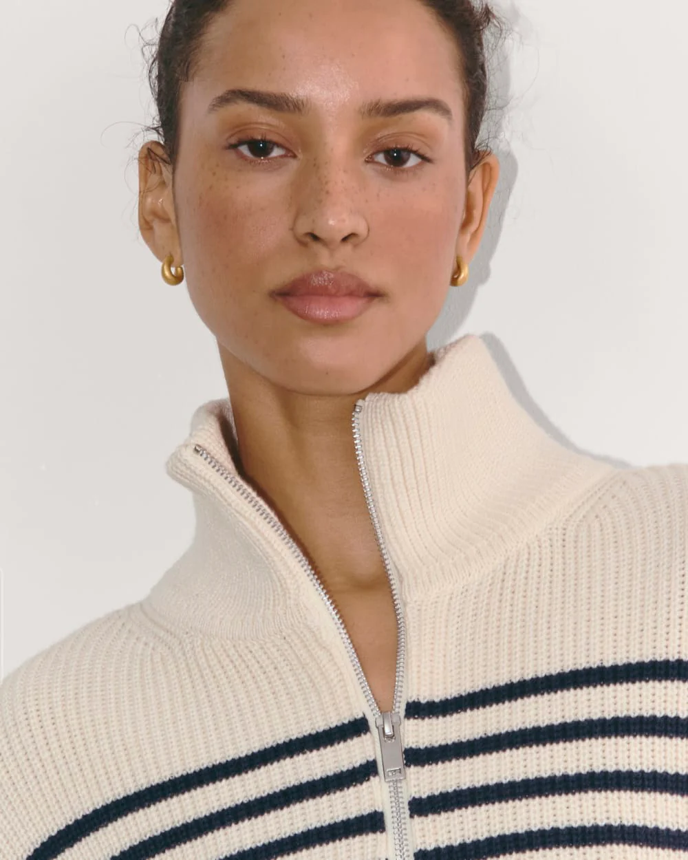 The Half-Zip in Everyday Cotton | Canvas / Navy - Image 4
