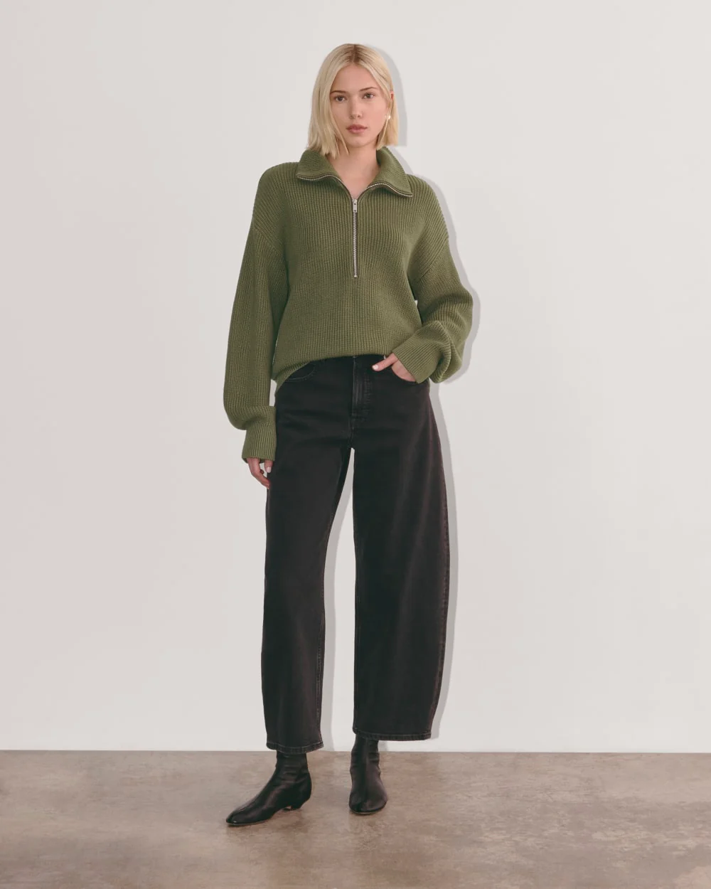 The Half-Zip in Everyday Cotton | Kalamata - Image 4