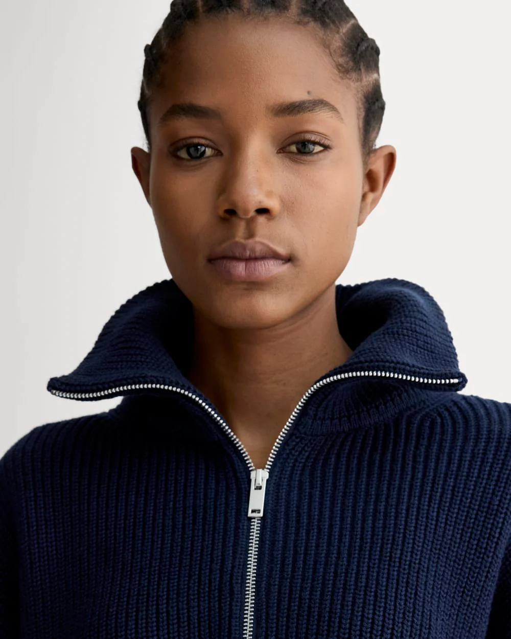 The Half-Zip in Everyday Cotton | Navy - Image 4