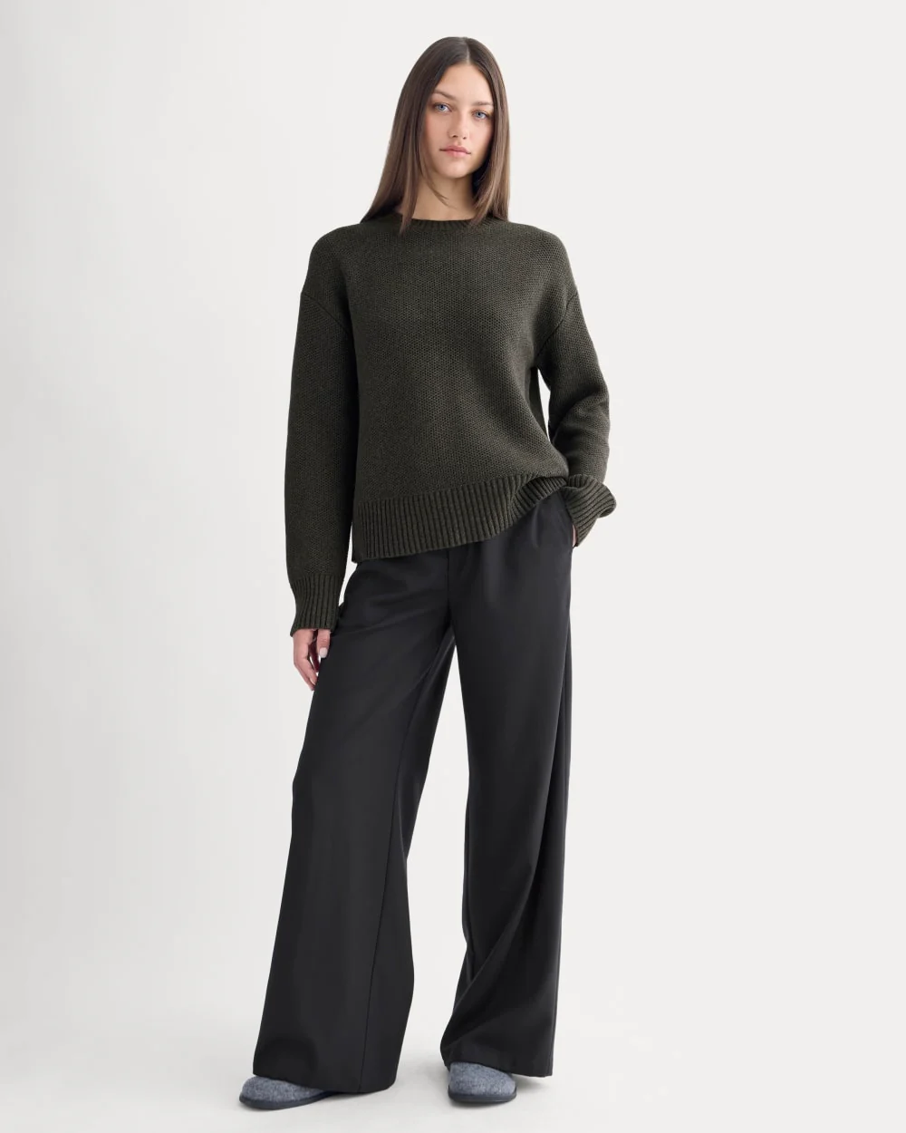 The Cotton Honeycomb Square Crew | Heathered Soot - Image 4