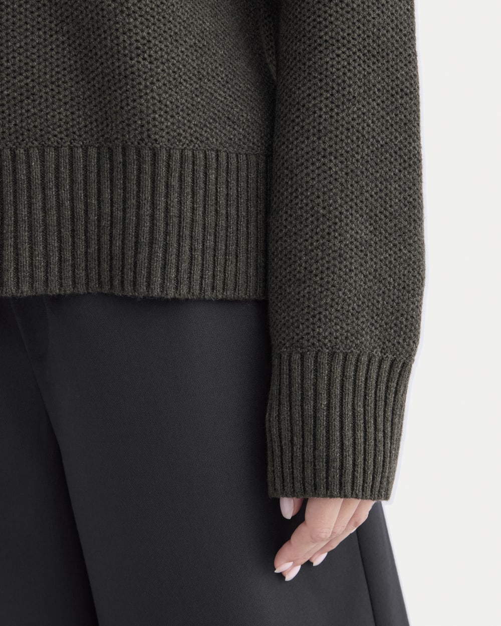 The Cotton Honeycomb Square Crew | Heathered Soot - Image 5