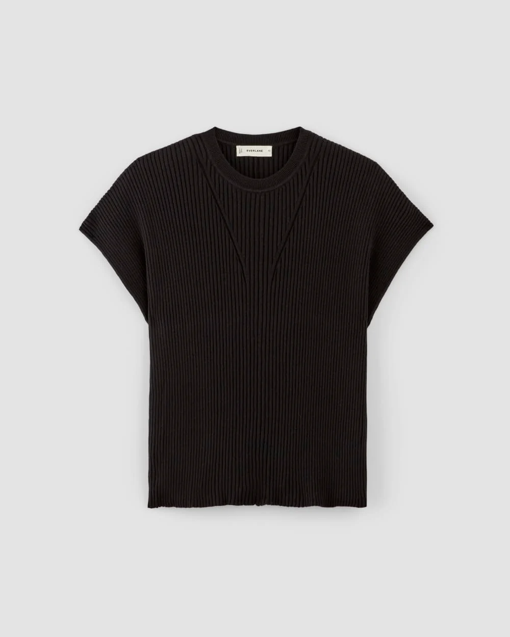 The Cotton Knit Caftan Top | Black - Image 2