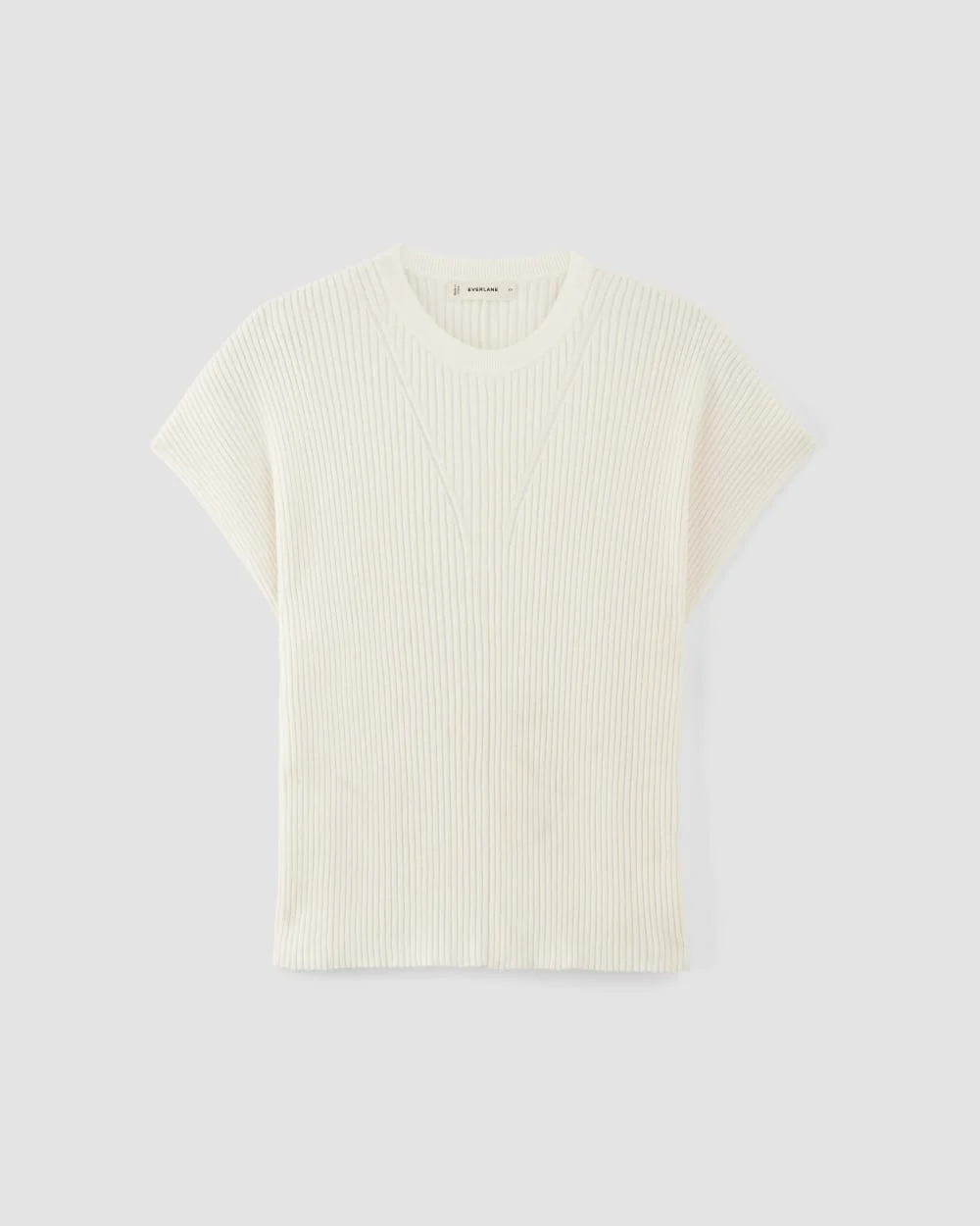 The Cotton Knit Caftan Top | Bone - Image 2