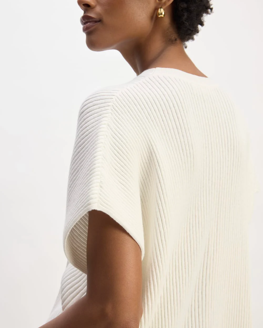 The Cotton Knit Caftan Top | Bone - Image 5