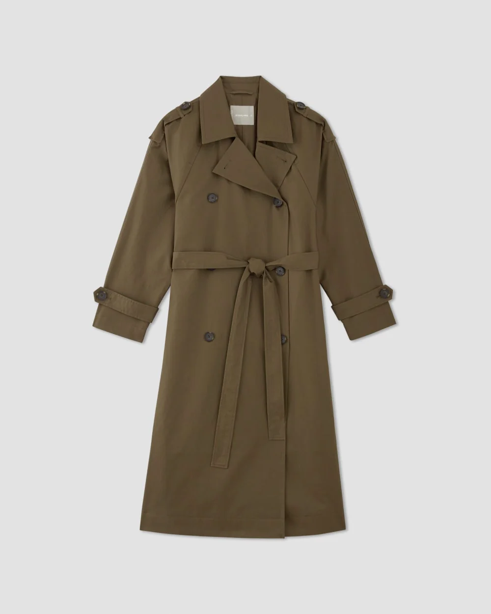 The Cotton Long Trench Coat | Beech - Image 2