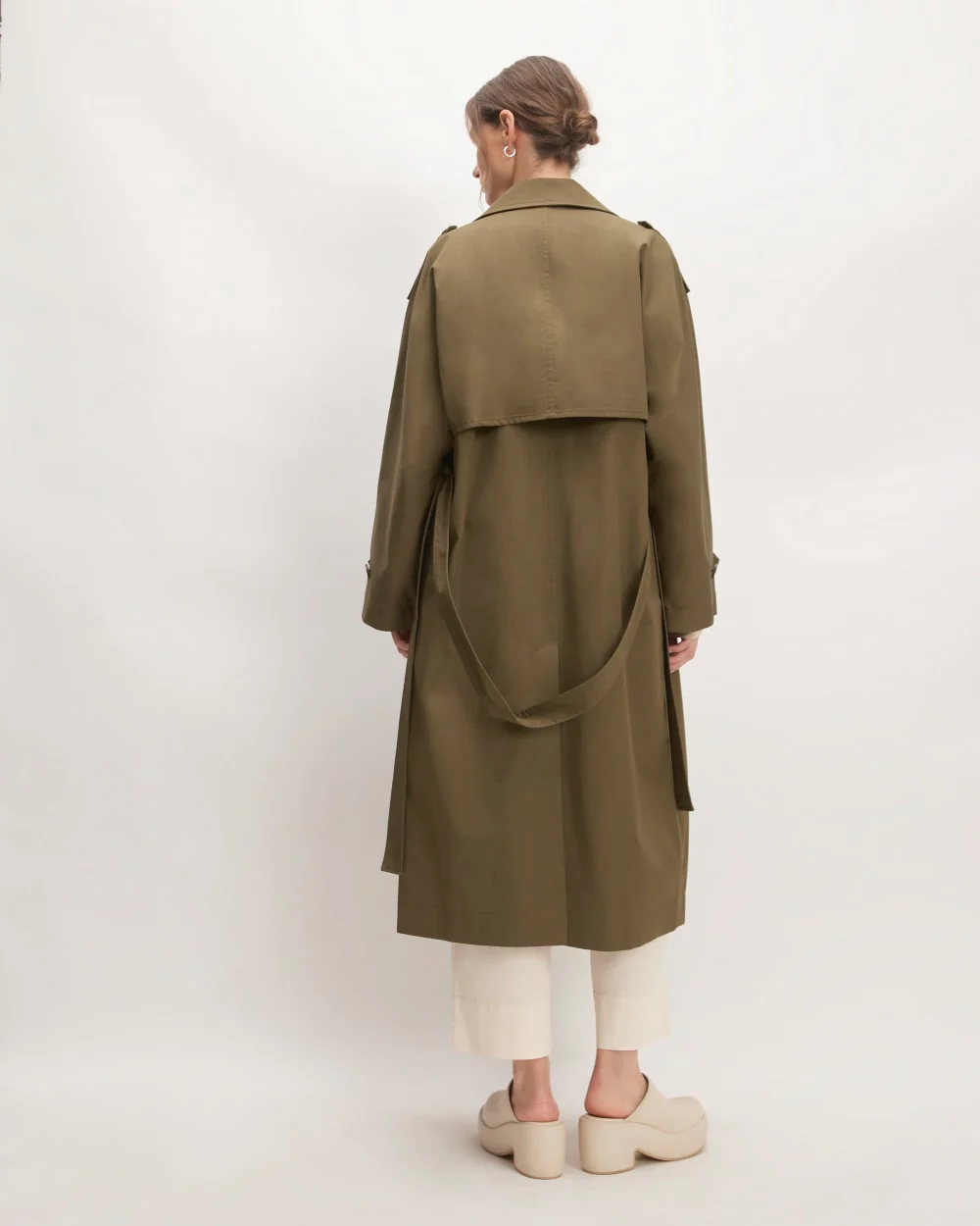 The Cotton Long Trench Coat | Beech - Image 6