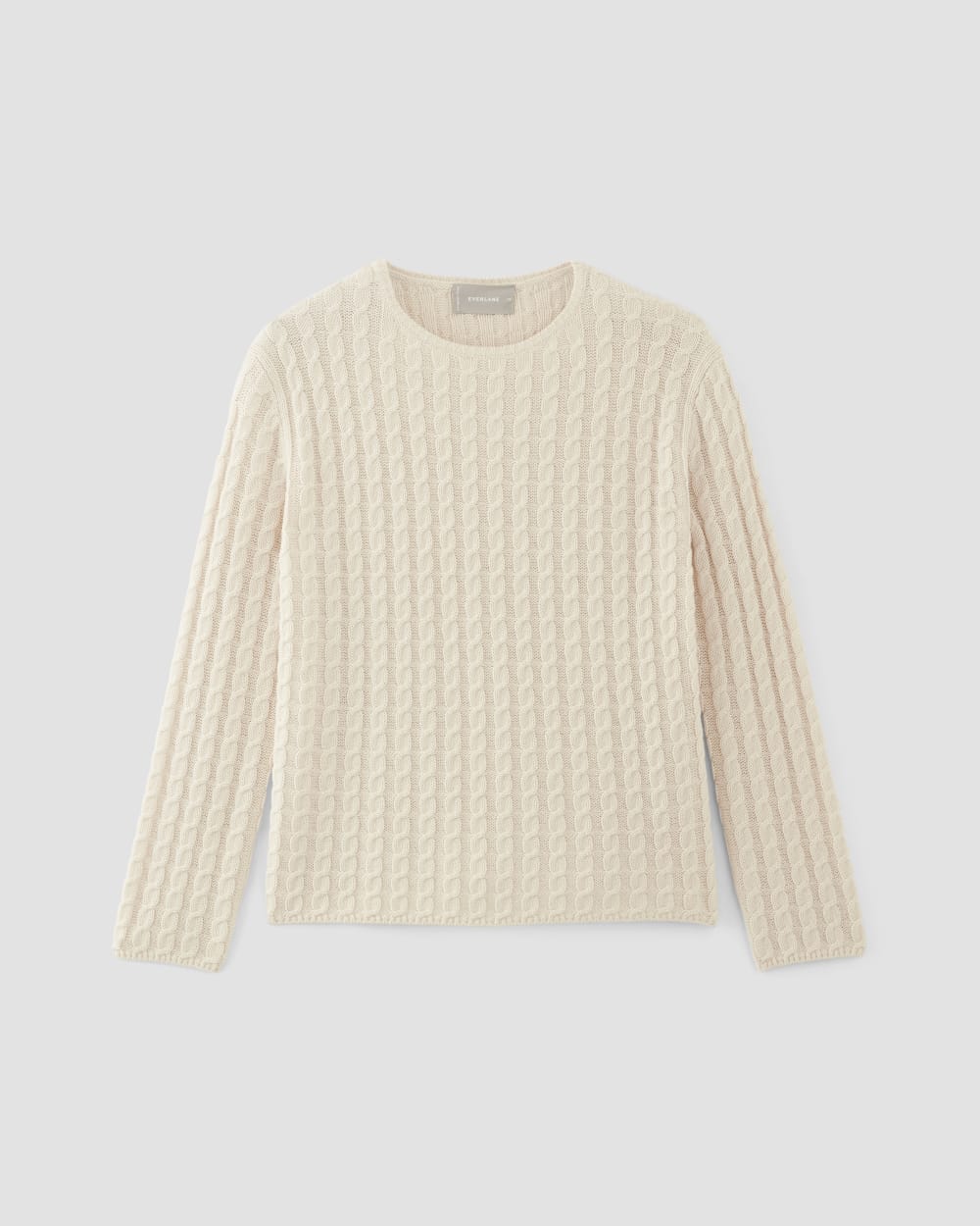 The Cotton Merino Cable Crew | Canvas - Image 2