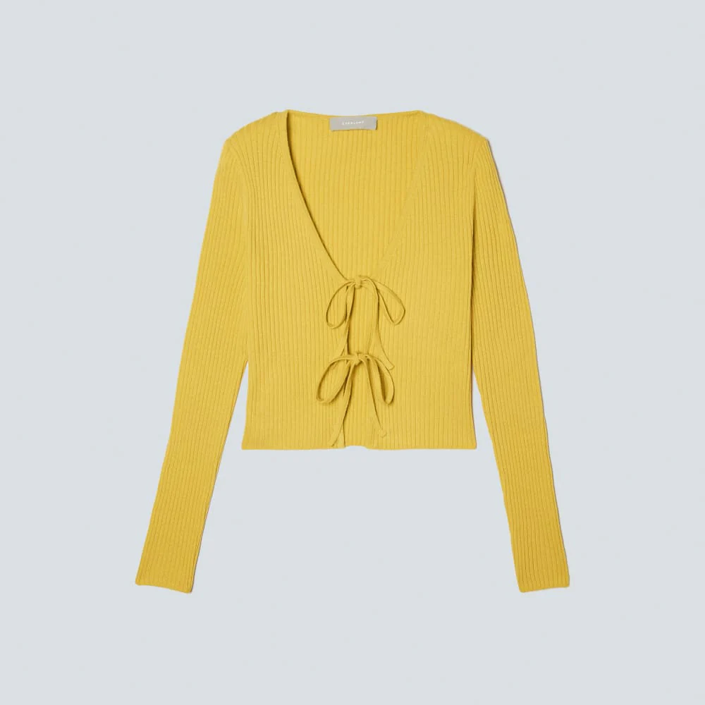 The Cotton-Merino Front-Tie Top | Dandelion - Image 2