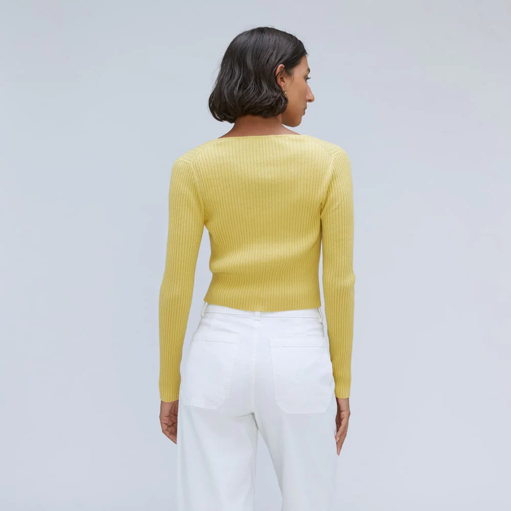 The Cotton-Merino Front-Tie Top | Dandelion - Image 3