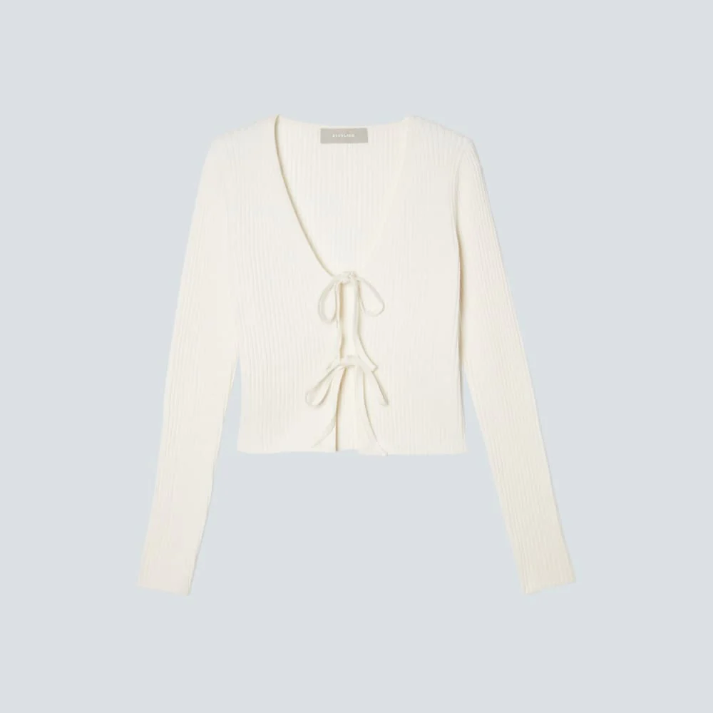 The Cotton-Merino Front-Tie Top | Snowflake - Image 2