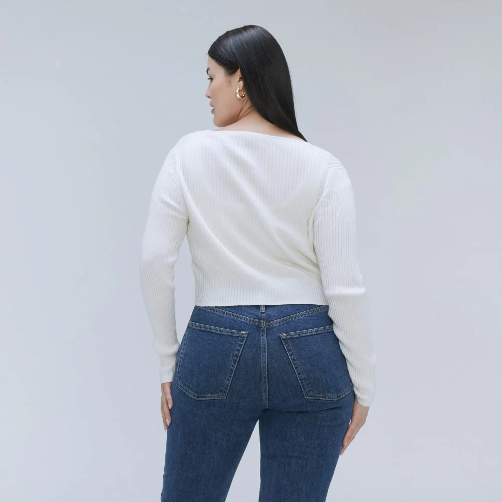 The Cotton-Merino Front-Tie Top | Snowflake - Image 3