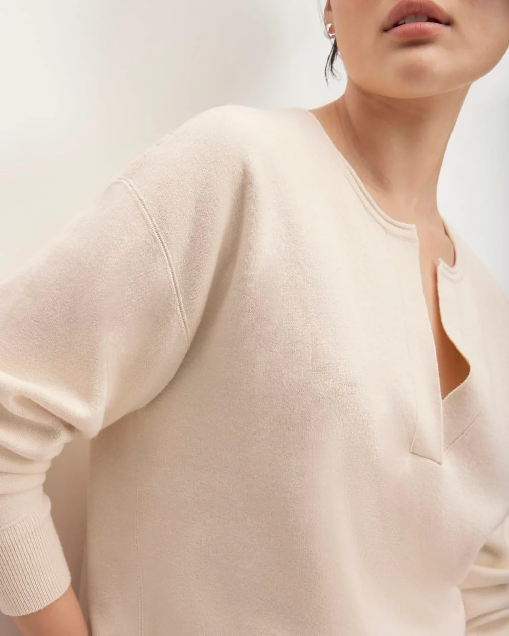 The Cotton-Merino Vintage Henley | Canvas - Image 3