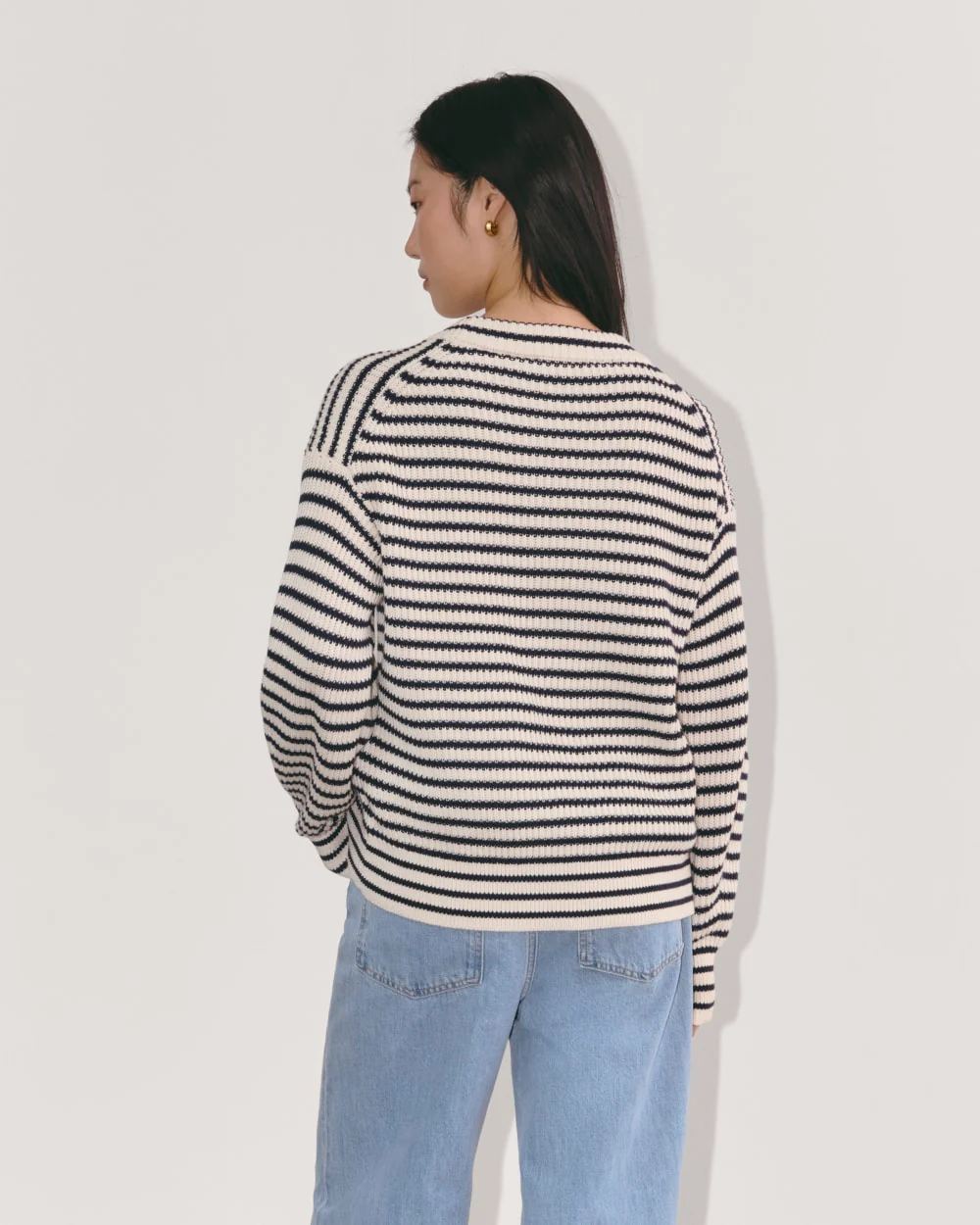 The Cocoon Crew in Everyday Cotton | Canvas / Navy - Image 5