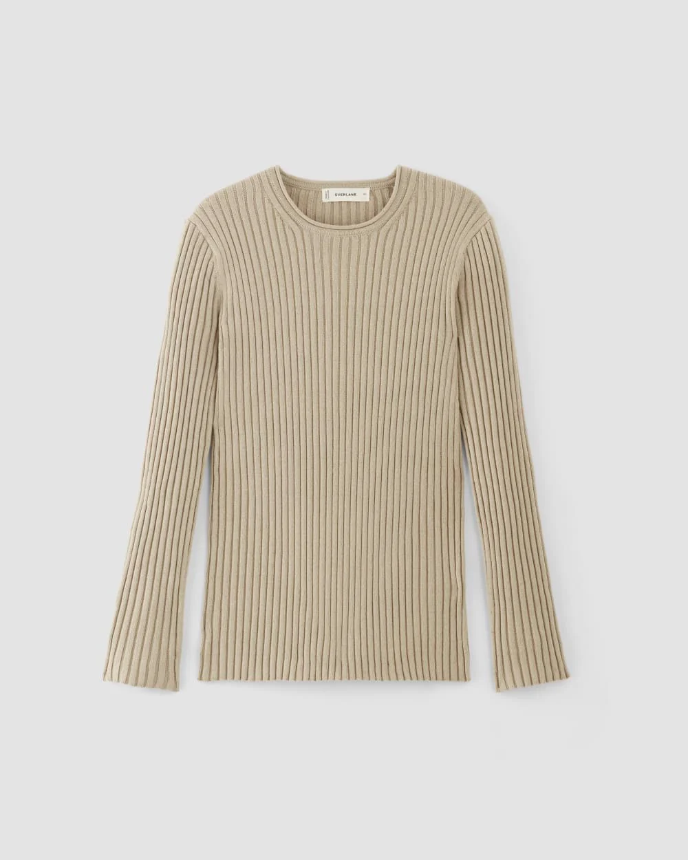 The Cotton Rib Crew | Trench Coat Khaki - Image 2