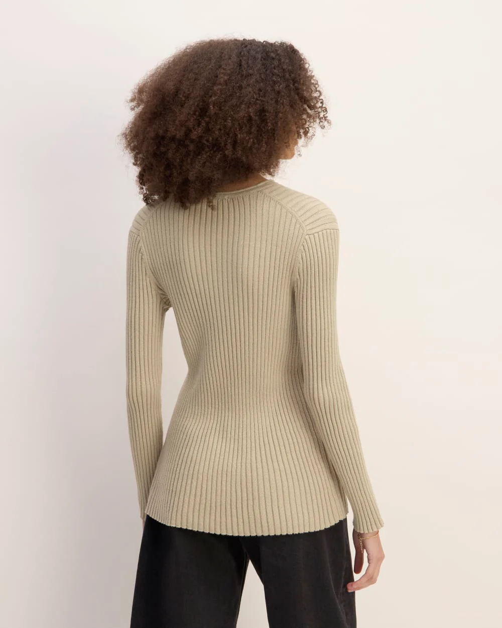 The Cotton Rib Crew | Trench Coat Khaki - Image 6