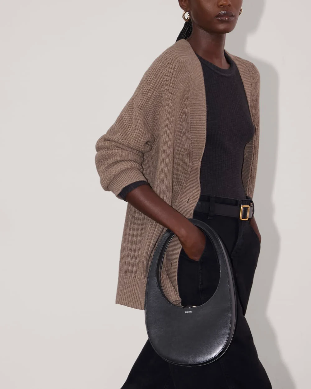 The Long Cocoon Cardigan | Heather Taupe - Image 4