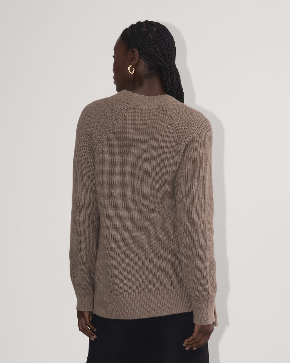 The Long Cocoon Cardigan | Heather Taupe - Image 5
