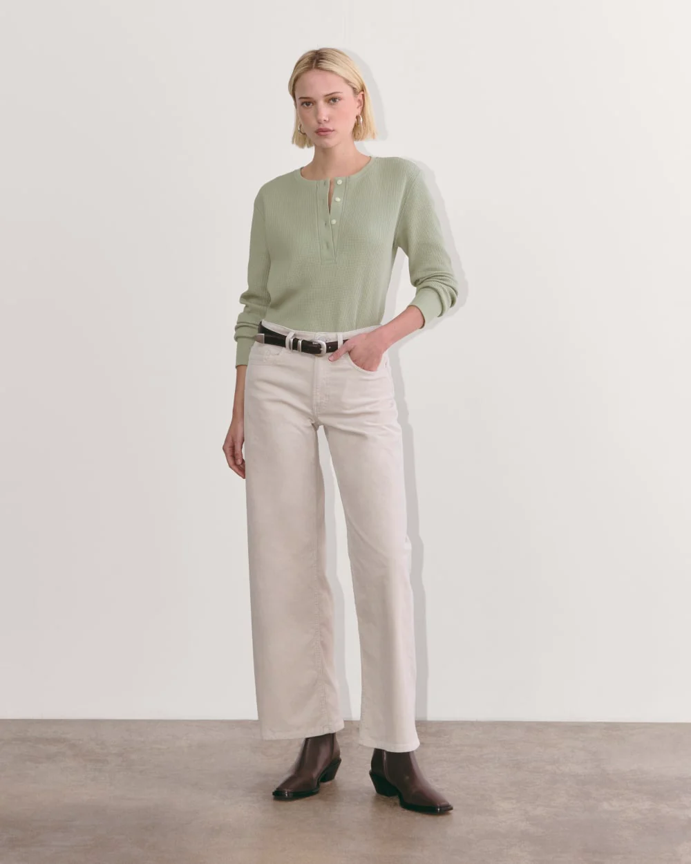 The Waffle Henley | Seagrass - Image 3