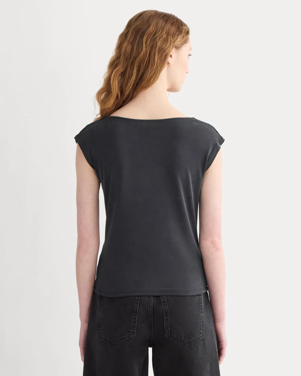 The Draped Top in Butterknit | Black - Image 5