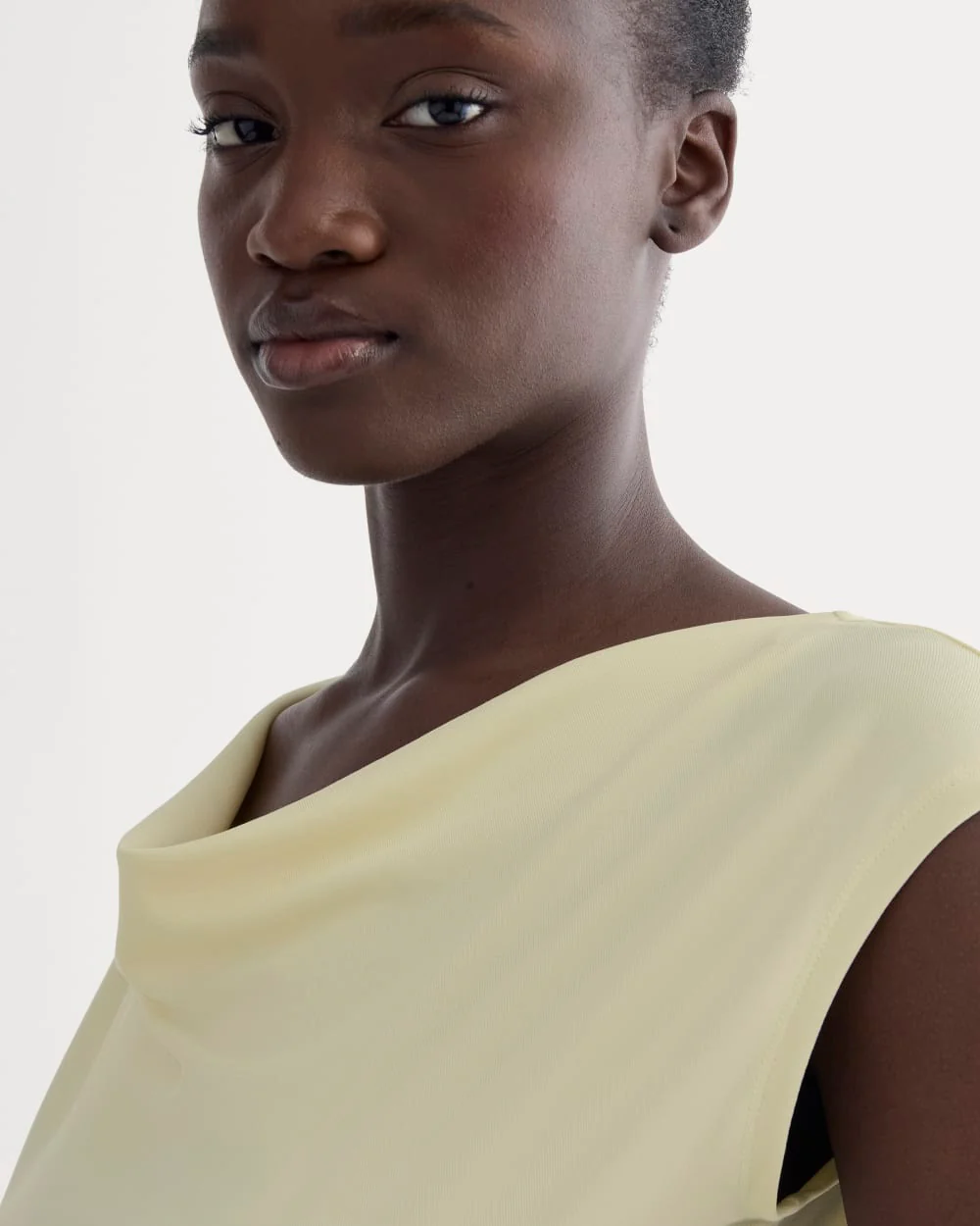 The Draped Top in Butterknit | Light Yellow - Image 4