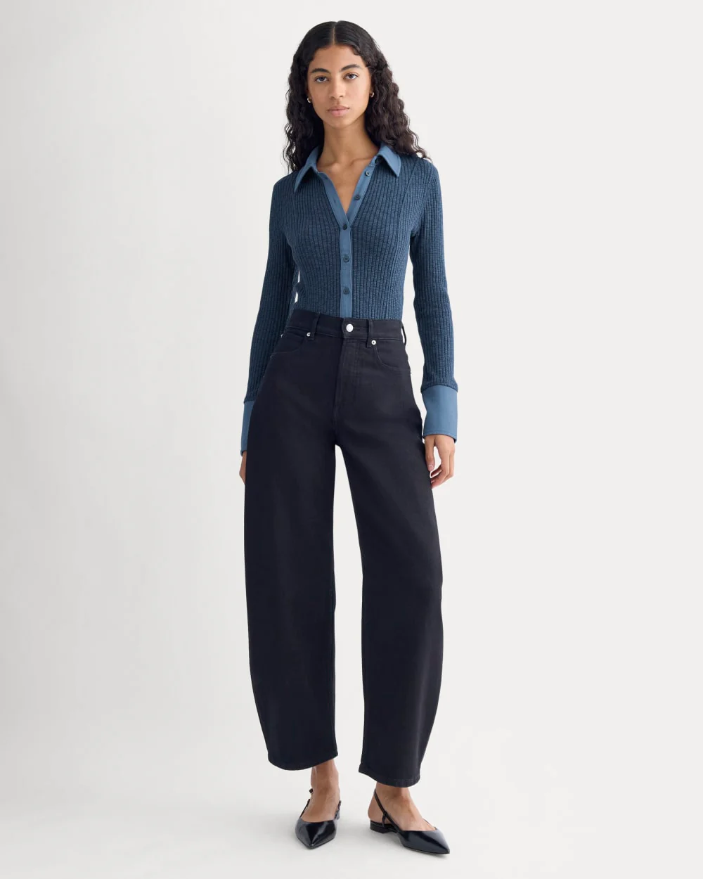 Cozy Rib Button-Up | Mood Indigo - Image 3