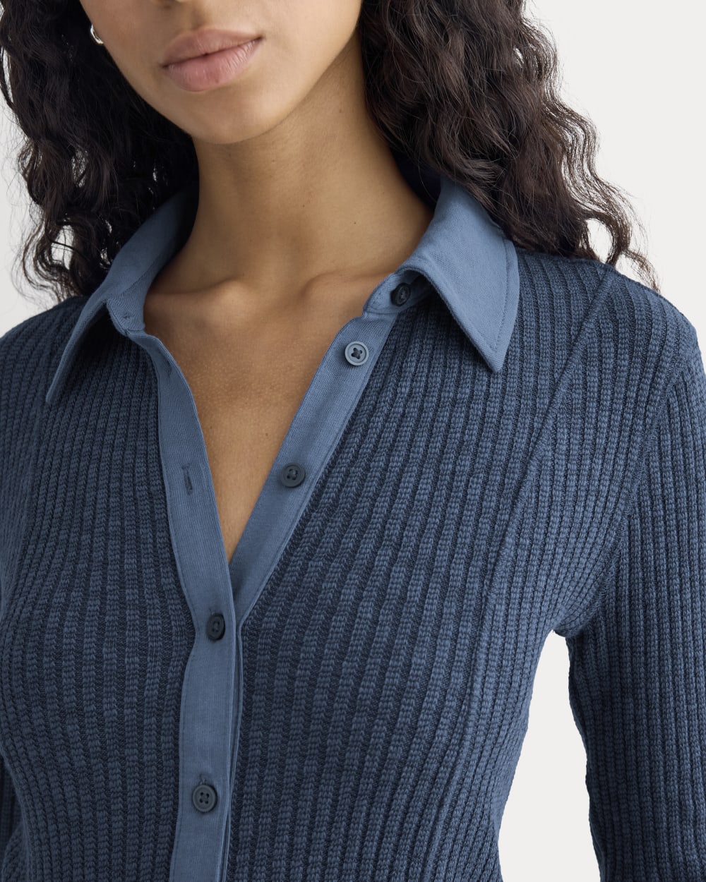 Cozy Rib Button-Up | Mood Indigo - Image 4