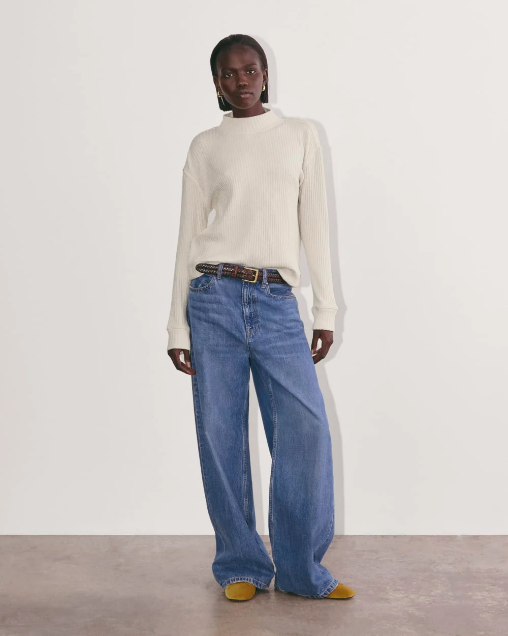 The Cozy Rib Funnel-Neck | Bone - Image 3