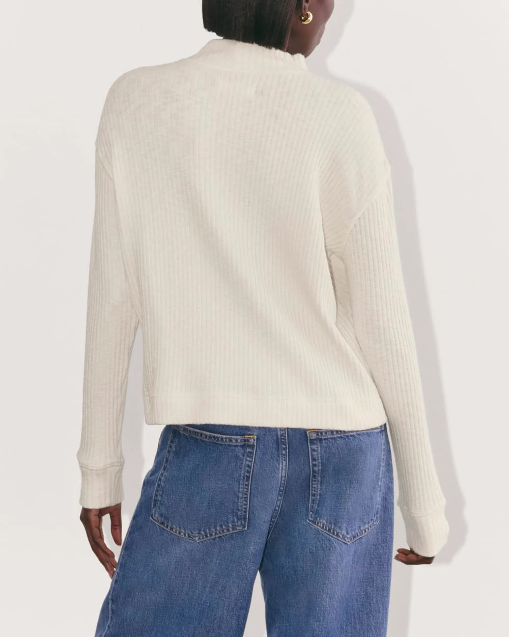 The Cozy Rib Funnel-Neck | Bone - Image 6