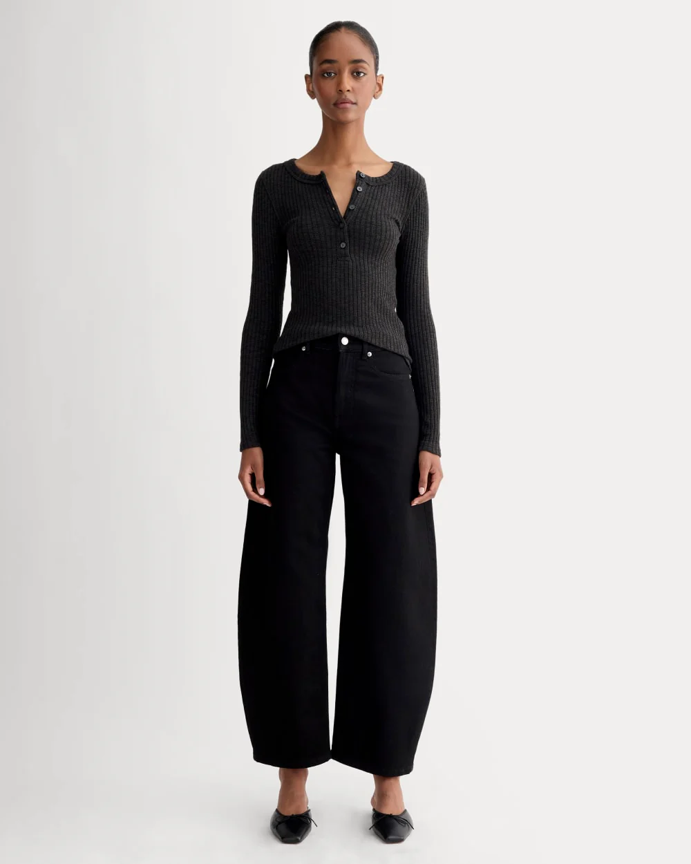 The Cozy Rib Henley | Black - Image 3