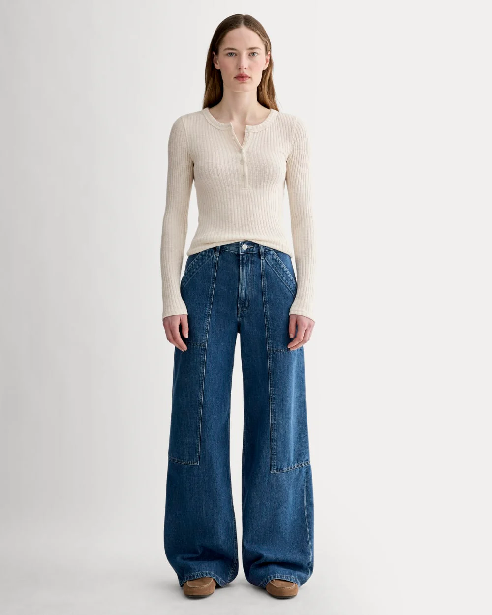 The Cozy Rib Henley | Bone - Image 3