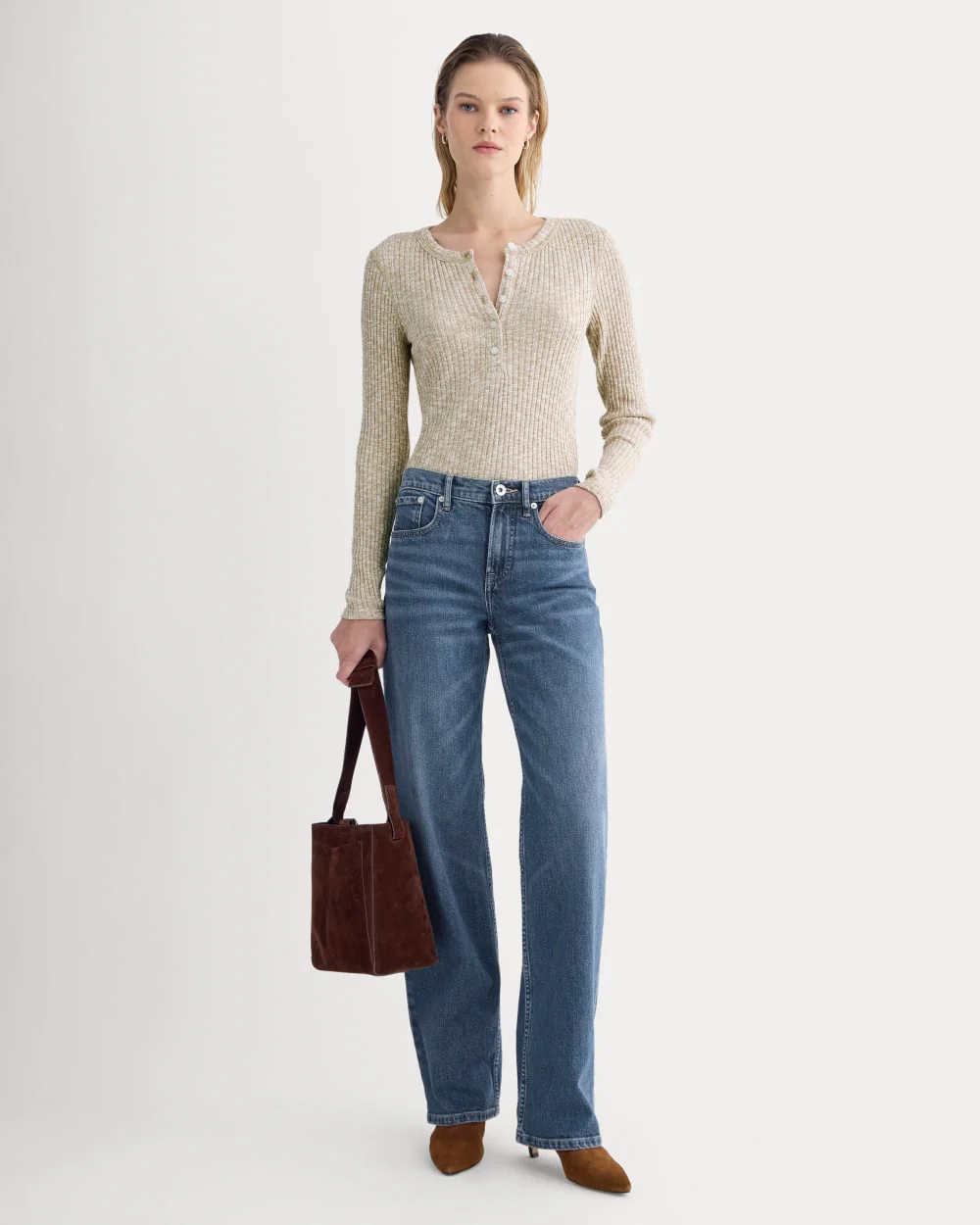 The Cozy Rib Henley | Cornstalk / Bone Twist - Image 3