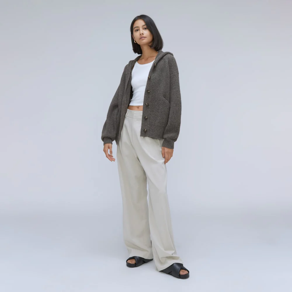 The Cozy-Stretch Hooded Cardigan | Heathered Charcoal - Image 6