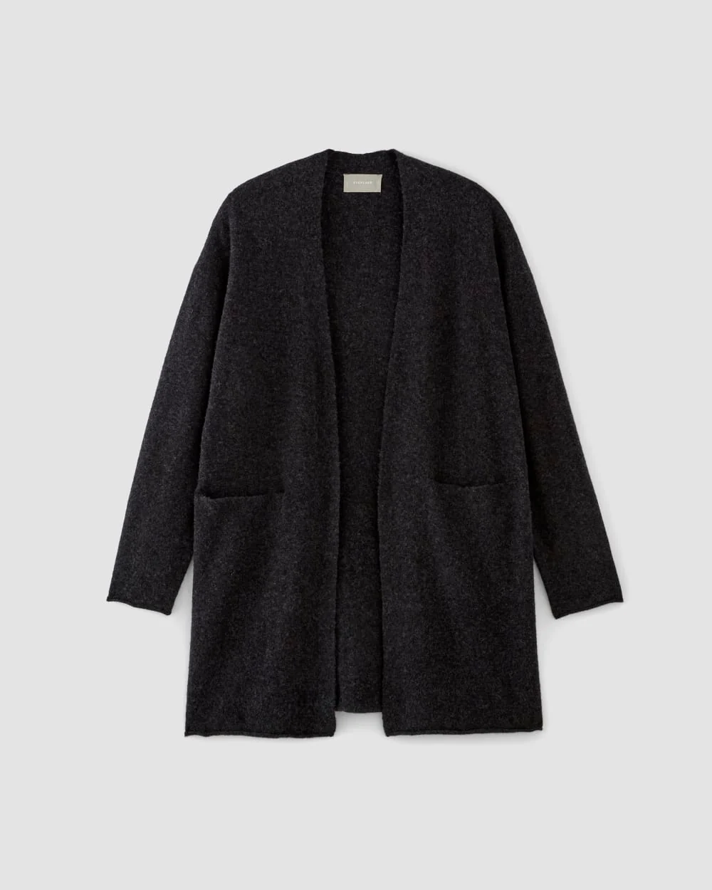 The Cozy-Stretch Long Cardigan | Charcoal - Image 2
