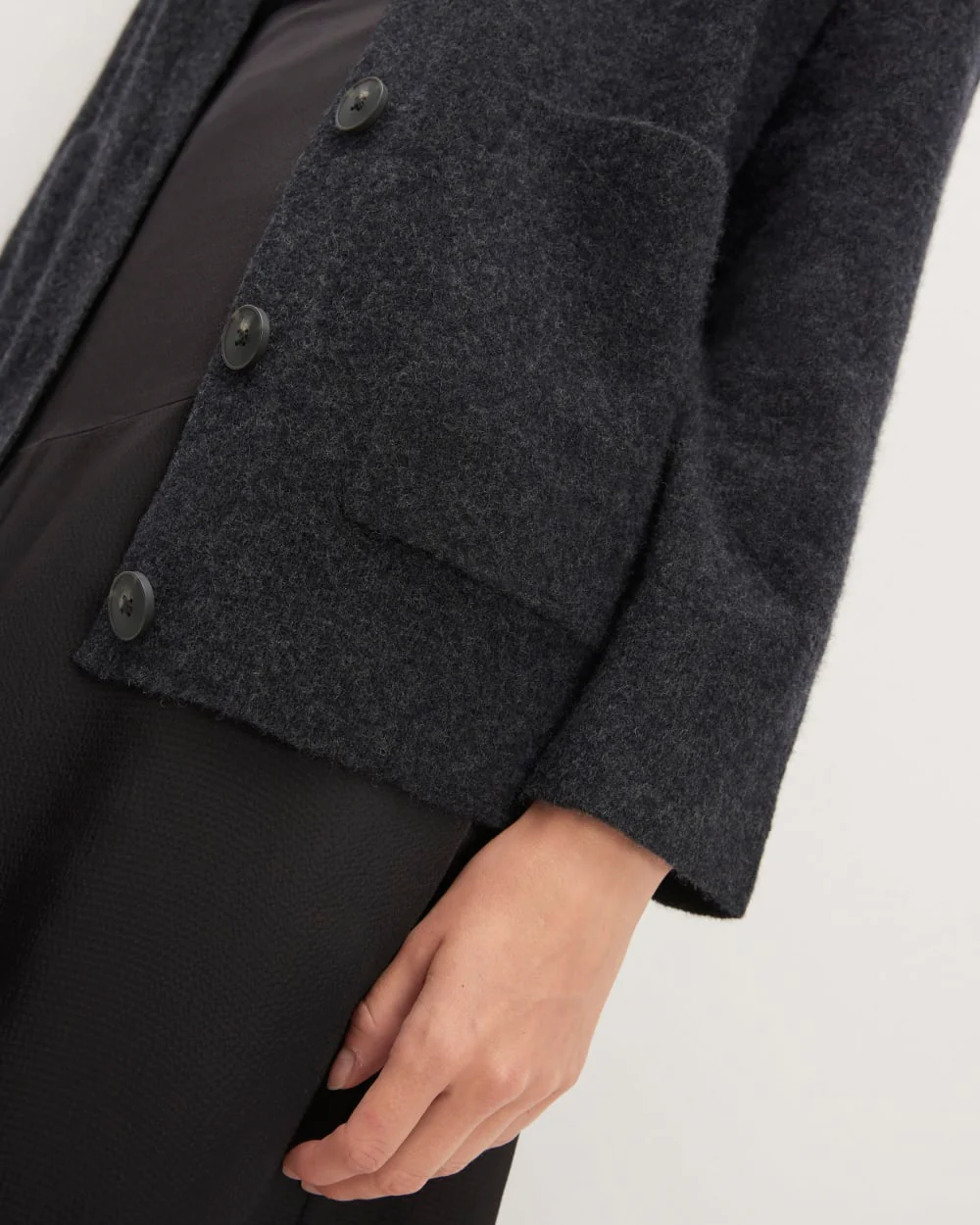 The Cozy-Stretch Relaxed Cardigan | Charcoal - Image 5